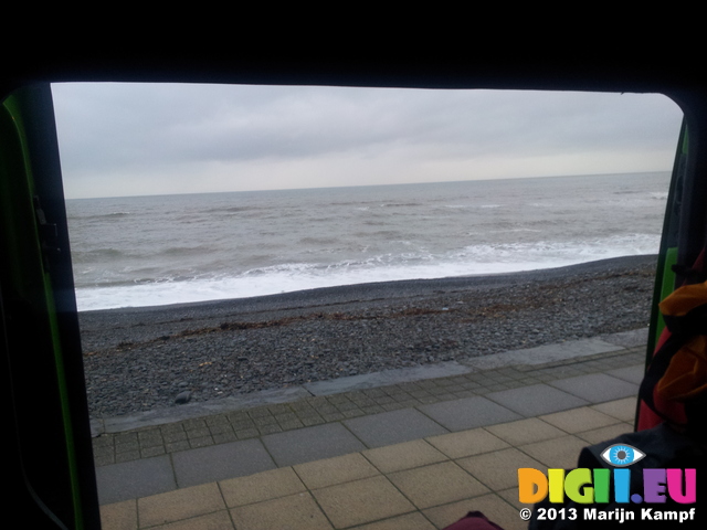 20131213_083217 View from campervan at Aberystwyth beach